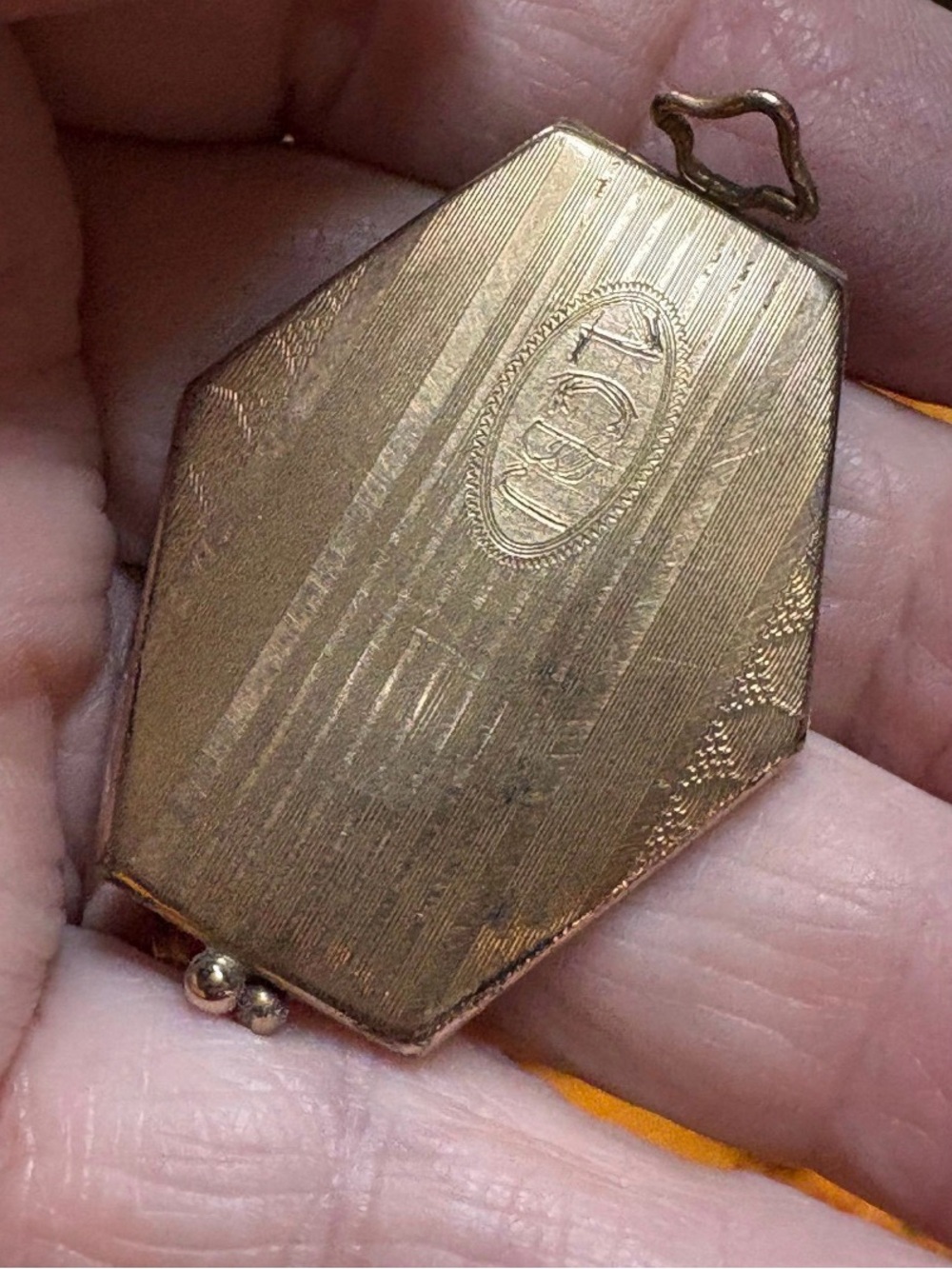 Antique Art Deco Gold Plated Locket